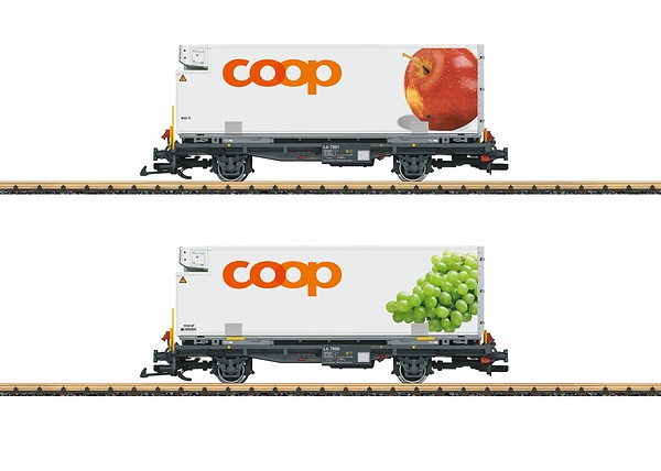 LGB L45887 RhB COOP Container Car-Set