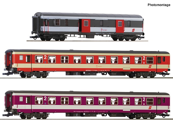 Roco 6200127 3 Piece Set 1 Express Train D 704 OBB DC