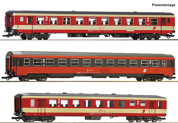 Roco 6200128 3 Piece Set 2 Express Train D 704 OBB DC