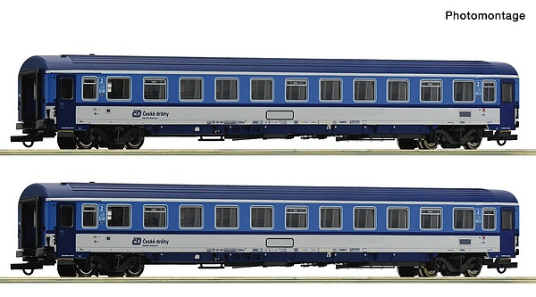 Roco 6200157 2 Piece Set Eurofima Coach CD DC