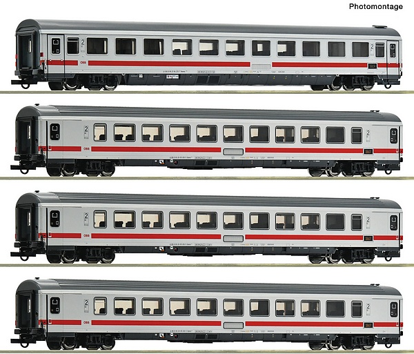 Roco 6200187 4 Piece Set Express Train Coaches OBB DCC