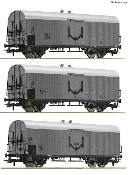 Roco 6600140 3 Piece Set Refrigerator Wagons OBB DC