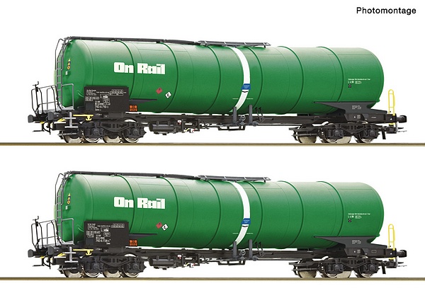 Roco 6600147 2 Piece Set Tank Wagons OnRail DC