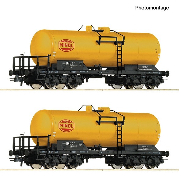 Roco 6600199 2 Piece Set Tank Wagons DR DC