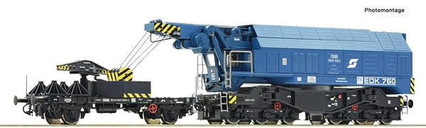 Roco 7320069 Slewing Railway Crane for Digital Operation OBB AC