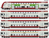 Roco 6210148 4 Piece Set Double-Deck Coach CFL DCC