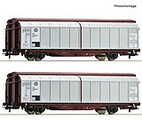 Roco 6600111 2 Piece Set Sliding Wall Wagons DB DC