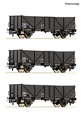 Roco 6600141 3 Piece Set Open Goods Wagons SNCF DC