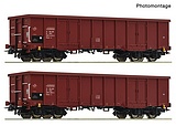 Roco 6600171 2 Piece Set Open Goods Wagons PKP DC