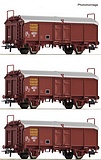 Roco 6600173 3 Piece Set Sliding Roof Wagons SNCF DC