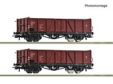 Roco 6600194 2 Piece Set Open Goods Wagons DR DC