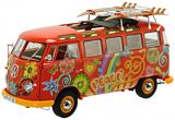 Schuco 450028300 VW T1 Samba Hippie with Roof Tracks and Surfboards