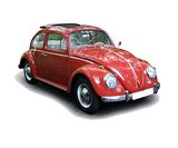 Schuco 450043300 VW Kafer Faltdach 1963 Red