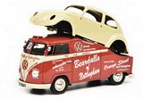 Schuco 450907800 VW T1a Beardalls of Nottingham Red