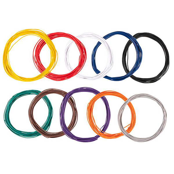 Faller 163780 Assorted stranded wires 004 mm 10 colours 10 m each