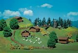 Faller 272531 4 Hay barns with scenic details for the forest