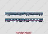 Marklin 43784 Set with 4 Express Train Passenger Cars A2K AB3K B1KT B5K