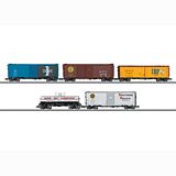 Marklin 45657 5 different freight cars from several American railroads