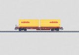 Marklin 47442 Deep Well Flat Car w-Truck Transport Unit