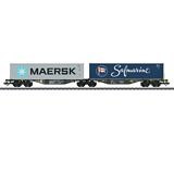 Marklin 47806 Type Sggrss Double Container Transport Car