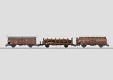 Marklin 58229 Loading Wood Freight Car Set