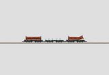 Marklin 82349 Heavy-Duty Flat Car Set with a Load of Flanged Pipe