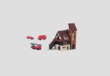 Marklin 89800 Building Kit of a Fire Station with Fire Department Vehicles