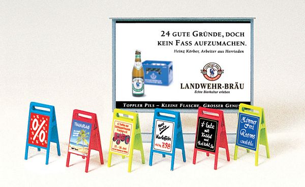 Preiser 17208 Hoarding advertising boards Kit