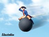 Preiser 61001 Baron Von Munchhausen Riding on Cannonball