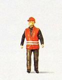 Preiser 28008 Railway worker wearing safety vest