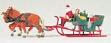 Preiser 30448 Horse-drawn sleigh Father Christmas parcels