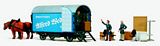 Preiser 30494 Furniture wagon with 2 standing horses Figures and accessories