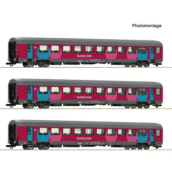 Roco 6200025 3 Piece Set 2 Corail Coach SNCF