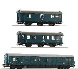 Roco 67198 3 Piece Set Construction-maintenance Train Wagons DB