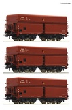 Roco 77023 3 piece set Self unloading hopper wagons CSD