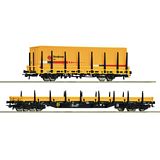 Roco 77029 2 Piece Set: Stake Wagons Strukton Rail