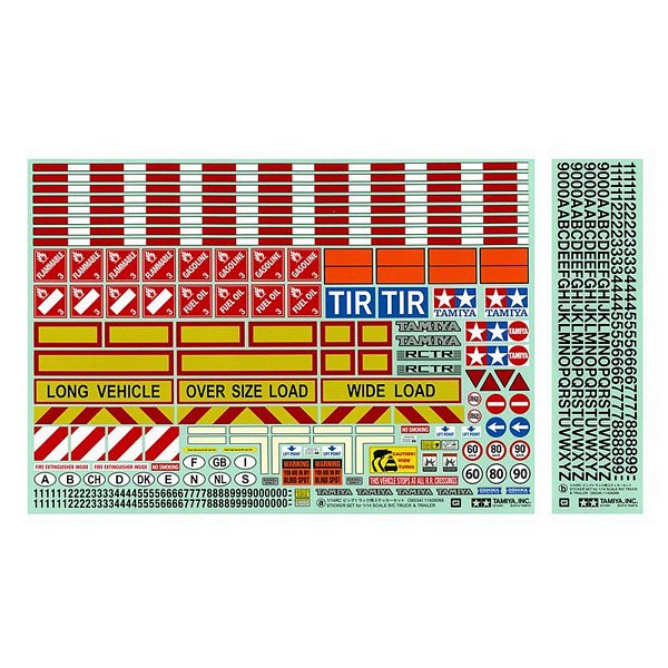 Tamiya 56534 Sticker Set for 1/14 Scale RC Truck and Trailer