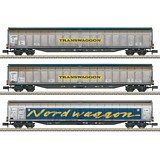 MiniTrix 18297 Transwaggon Sliding Wall Boxcar Set