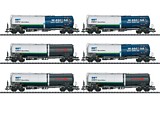 Trix 24206 Freight Car Set with 6 Type Zans and Zacns Tank Cars